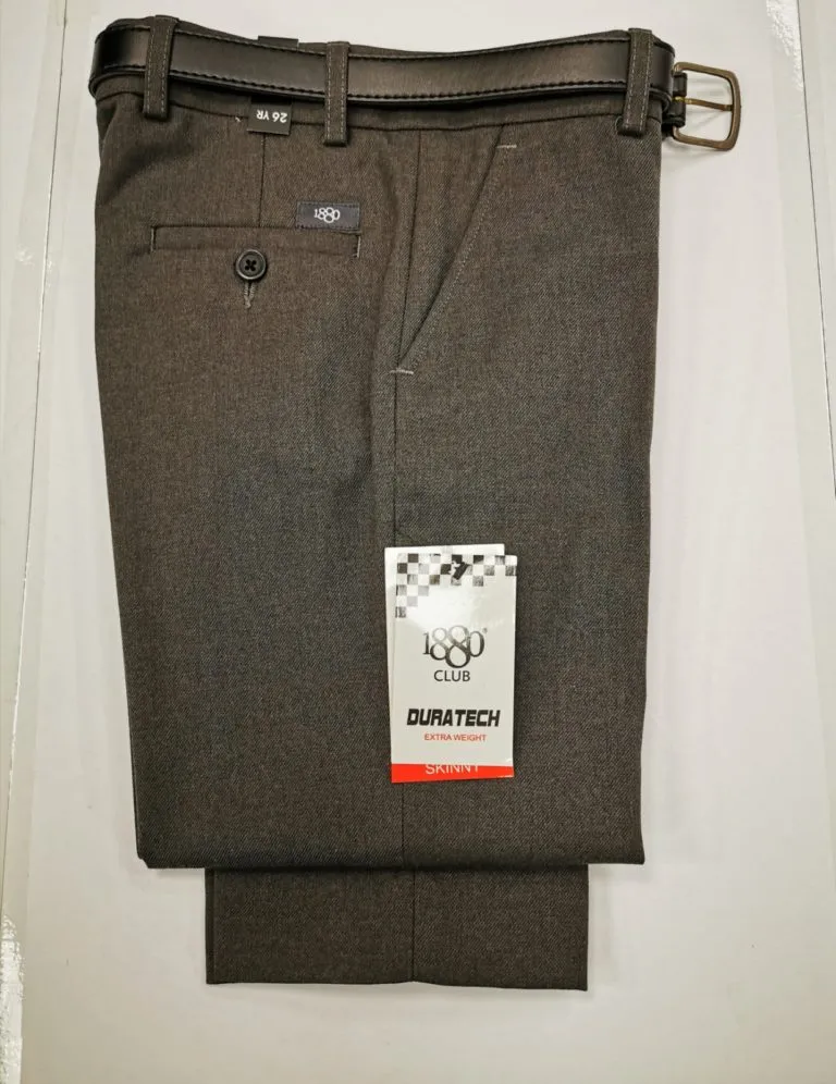 1880 Club Skinny fit School Trousers in Grey Fashion Fit & Durable